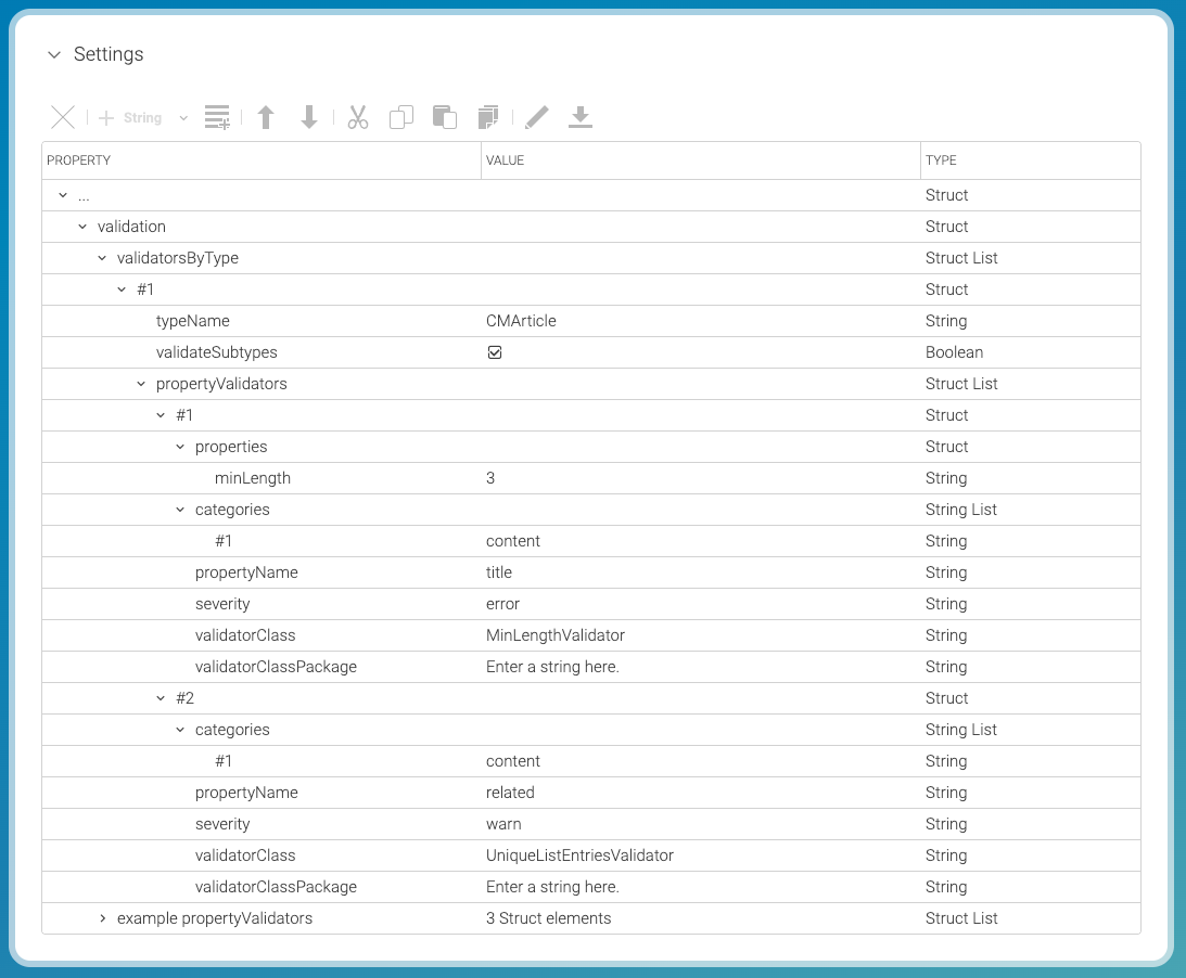 img Content Validator Settings
