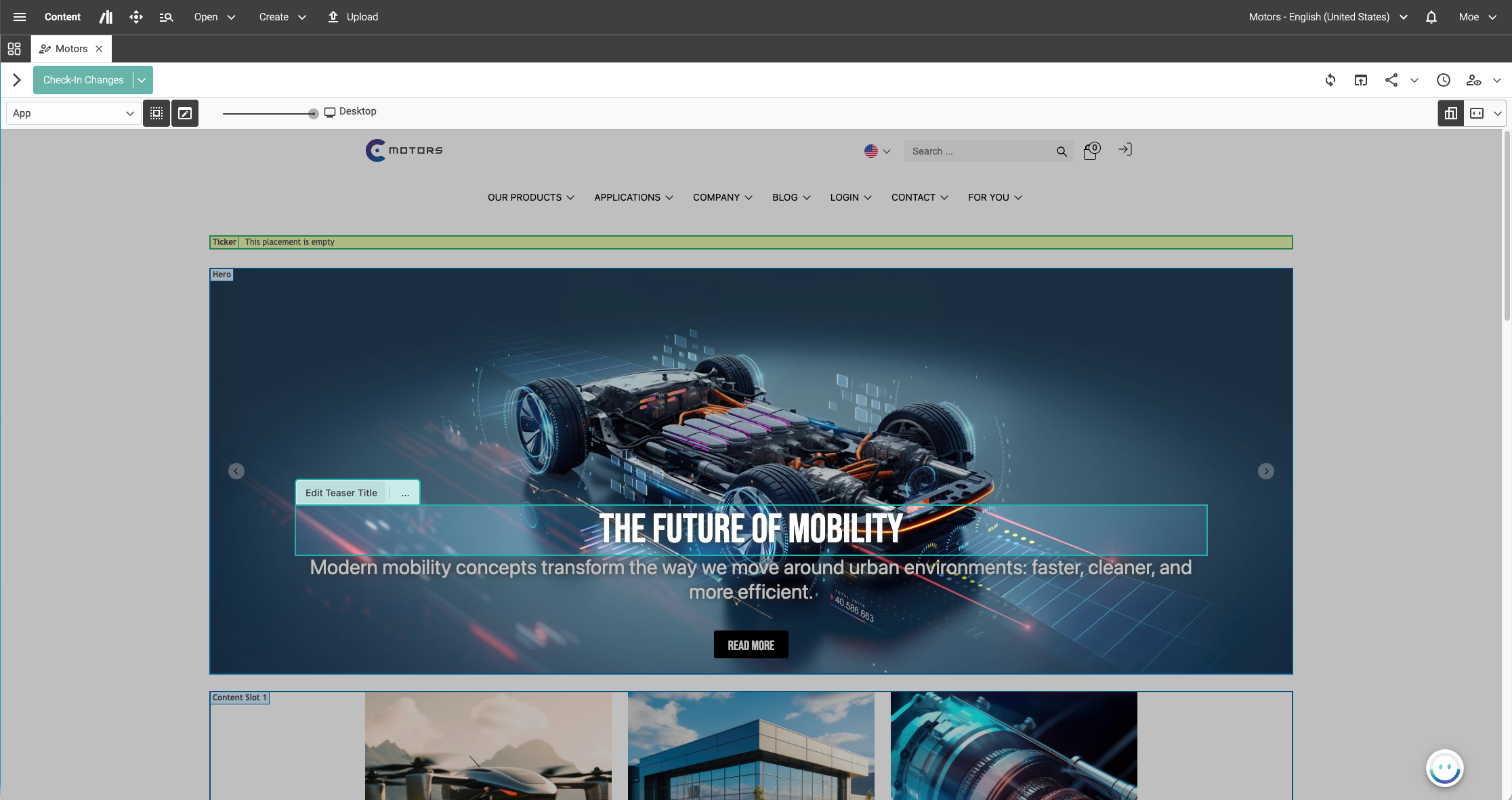 In-Preview Editing - Editing Teaser Title