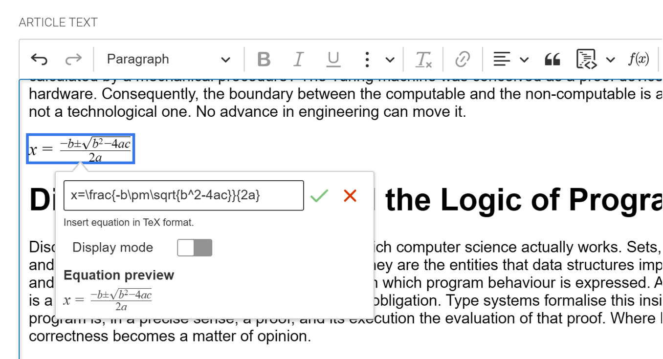 Math Plugin