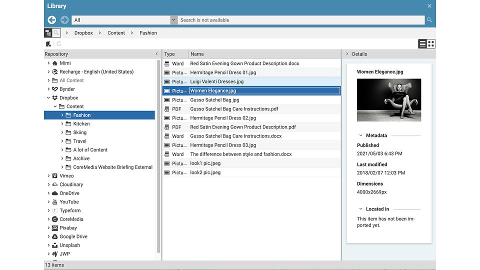Content Hub - Dropbox