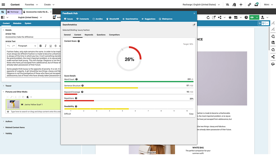 Searchmetrics Screenshot