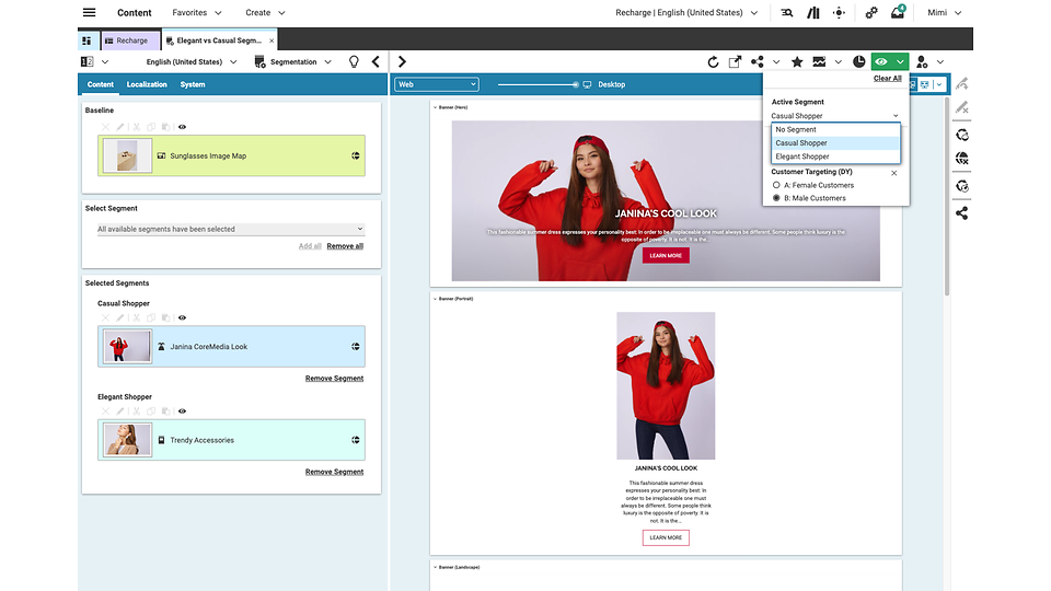 Personalization with Kibo - Casual
