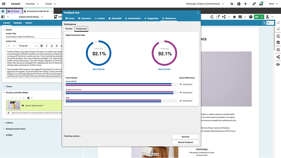 Siteimprove Comparison