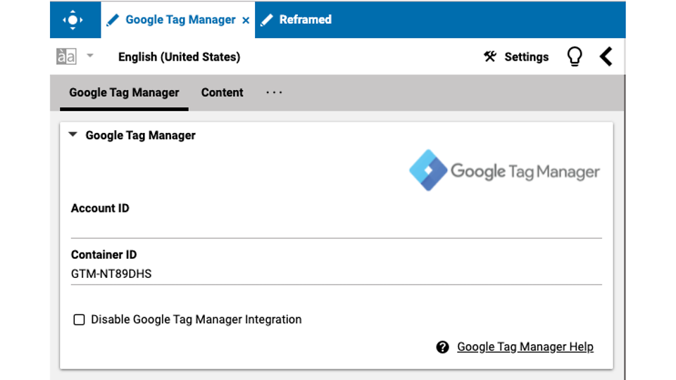 Google Tag Manager Screenshot